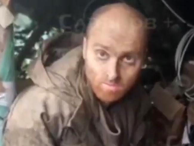 Australian man Oscar Jenkins was captured by Russian forces in Ukraine. Picture: Screengrab