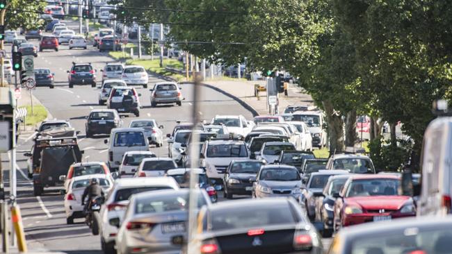 Hoddle St is notorious for backed-up traffic. Picture: Jason Edwards