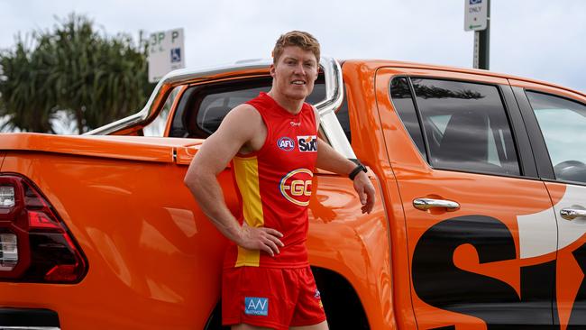 AFL player Matt Rowell of the Gold Coast Suns, as the team signs Sixt as a sponsor. Picture: Supplied