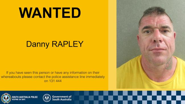 Wanted man Danny Rapley. Picture: SA Police