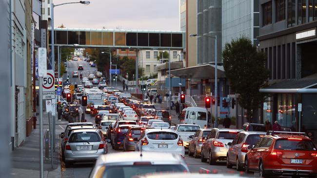 Argyle St was Hobart’s number one crash hotspot in 2022-23, according to AAMI. PICTURE: MATT THOMPSON