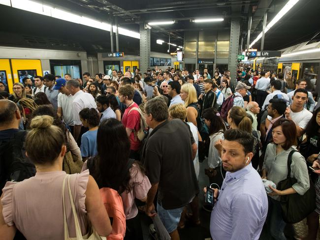 An overtime ban that started early this morning caused commuter chaos. Picture: Julian Andrews