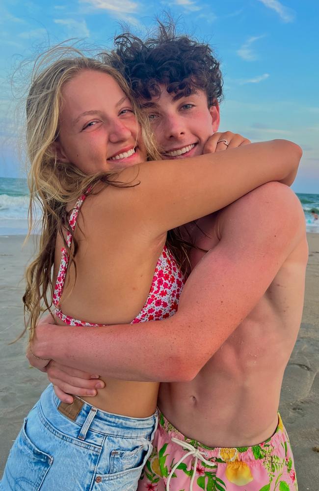 Jess Fox and her boyfriend Colin Deschamps, both 20, went viral while walking home from a night out in Sydney. Picture: Instagram/jessieefox