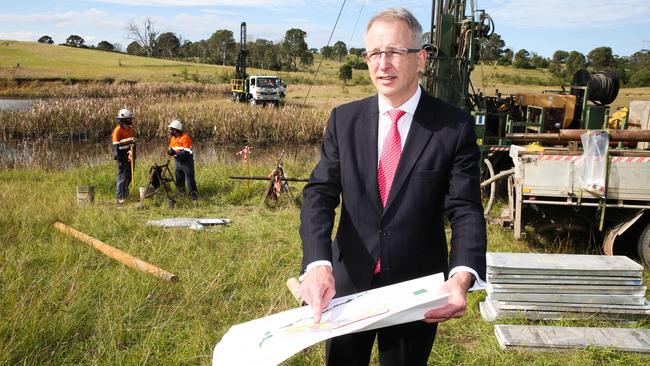 Paul Fletcher Minister for Urban Infrastructure on the Western Sydney Airport Site at Badgerys Creek. Picture: Renee Nowytarger / The Australian