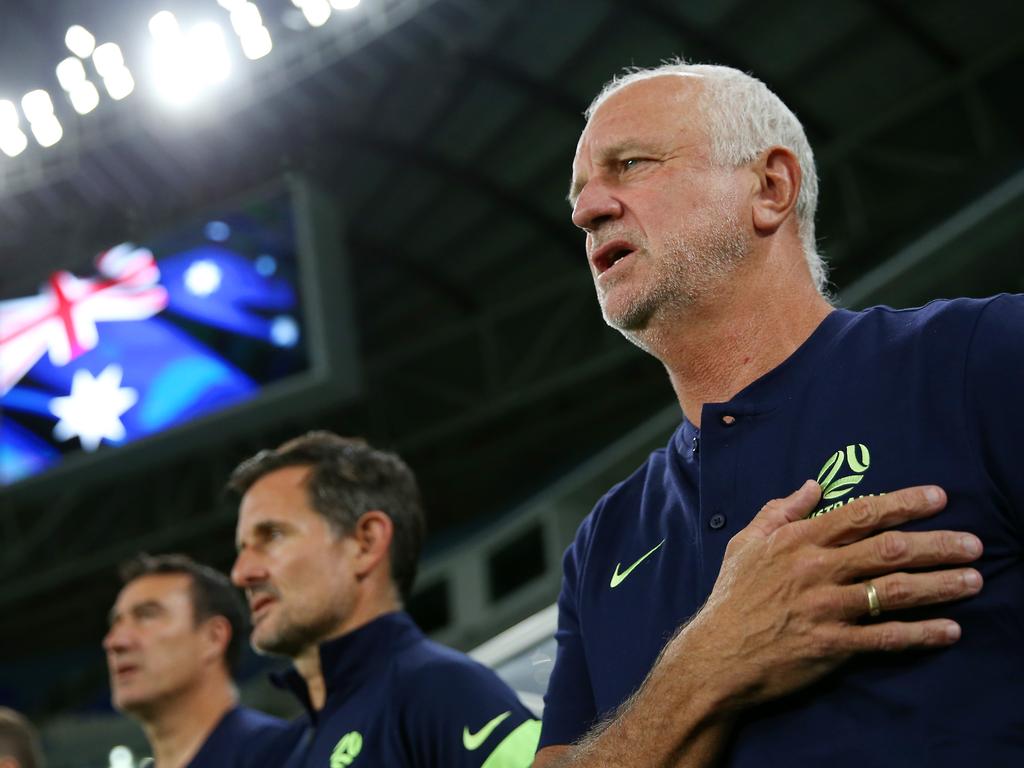 Graham Arnold led the Socceroos through Australia’s most challenging World Cup qualification series, over the last four years. Picture: Mohamed Farag/Getty Images