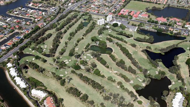 Aerials of Surfers Paradise Golf Club.