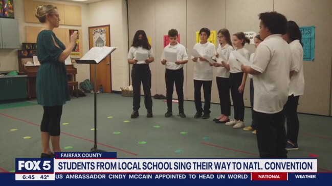 Students from Daniels Run Elementary School sing their way to national convention