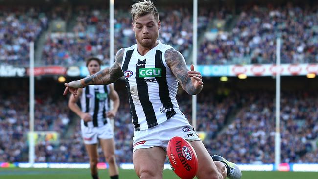 Jamie Elliott was injured at Collingwood training. Picture: Getty Images