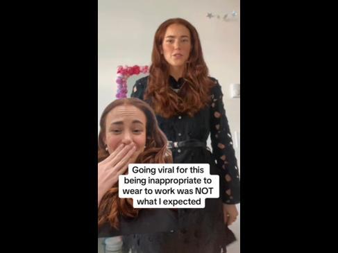 'Inappropriate': Woman's work dress horrifies
