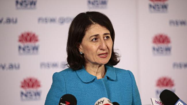 NSW Premier Gladys Berejiklian said increasing vaccination numbers and lowering case numbers were a positive sign. Picture: NCA NewsWire / Adam Yip