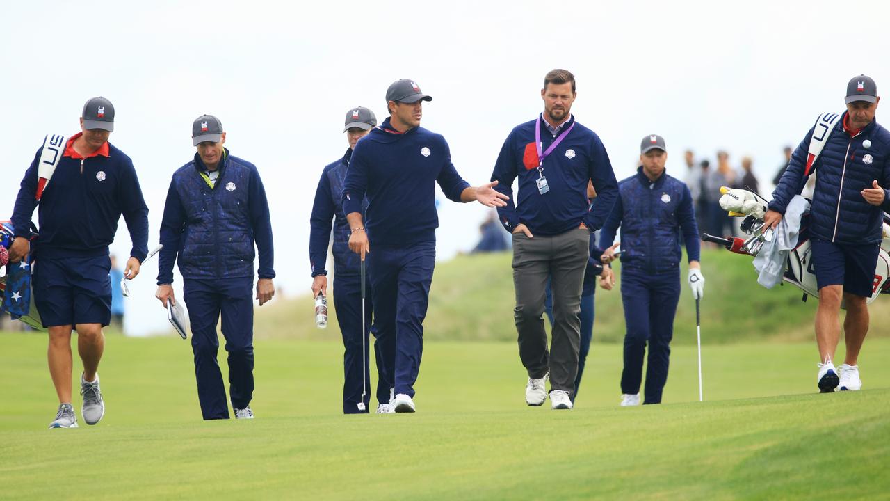 Brooks Koepka with his Team USA in preparation.