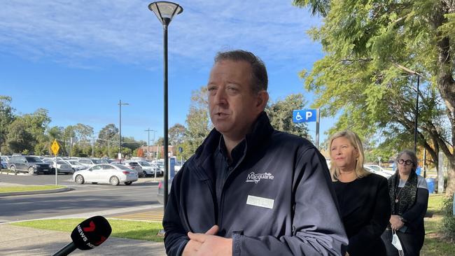 Managing Director of Macquarie Homestay Rod Crowfoot outside Dubbo Base Hospital.