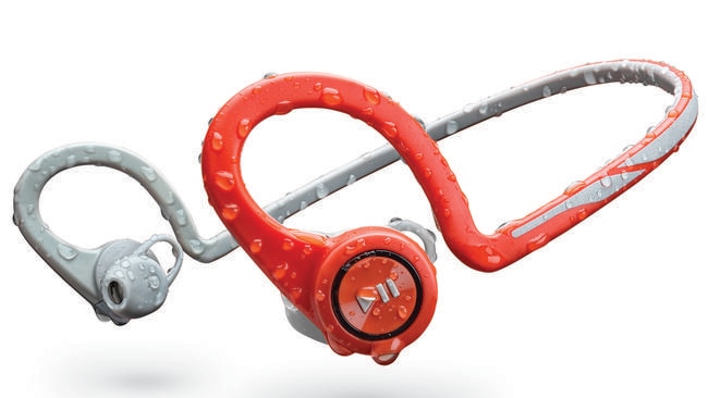 Now waterproof ... The new Plantronics BackBeat Fit headphones are waterproof for running in the rain.