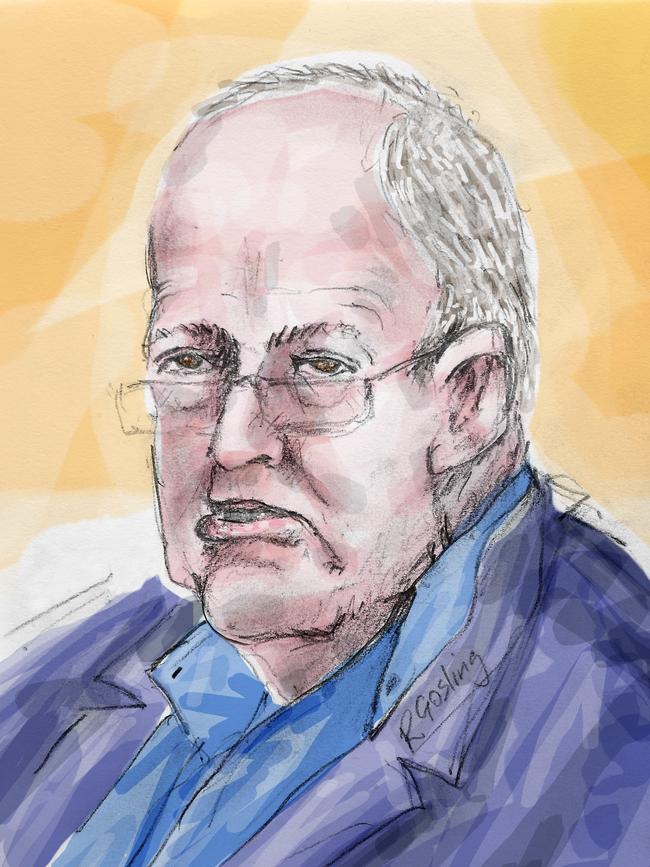 A sketch of John Chardon in court. Illustration: Richard Gosling