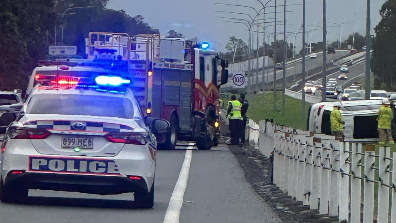 Major peak-hour congestion after car rolls on motorway