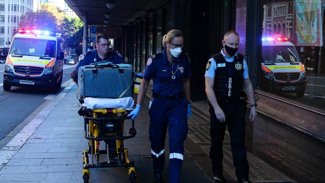 Paramedics were called to help a juror who reportedly suffered an allergic reaction to food. Picture NCA Newswire/ Gaye Gerard