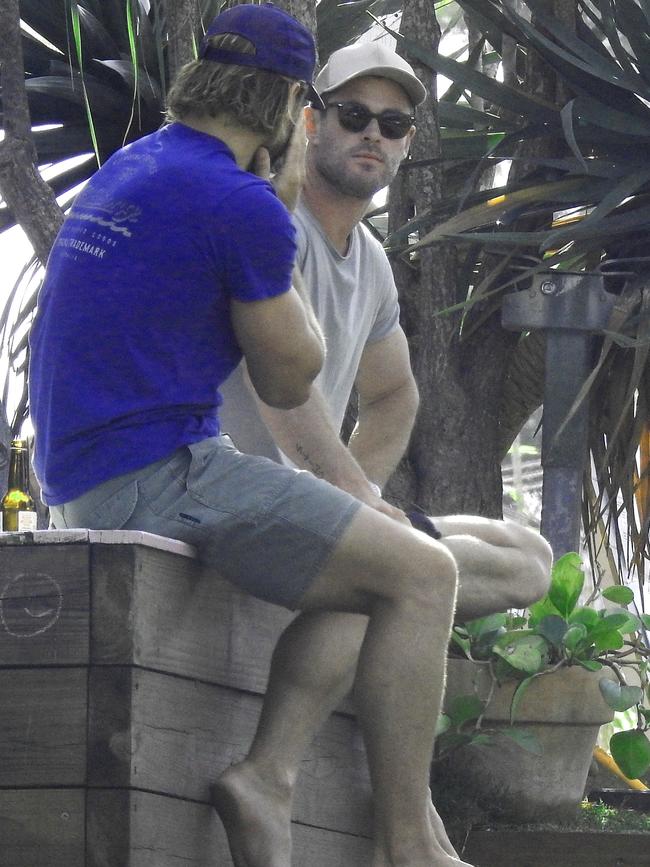 Actor Chris Hemsworth in Byron Bay.