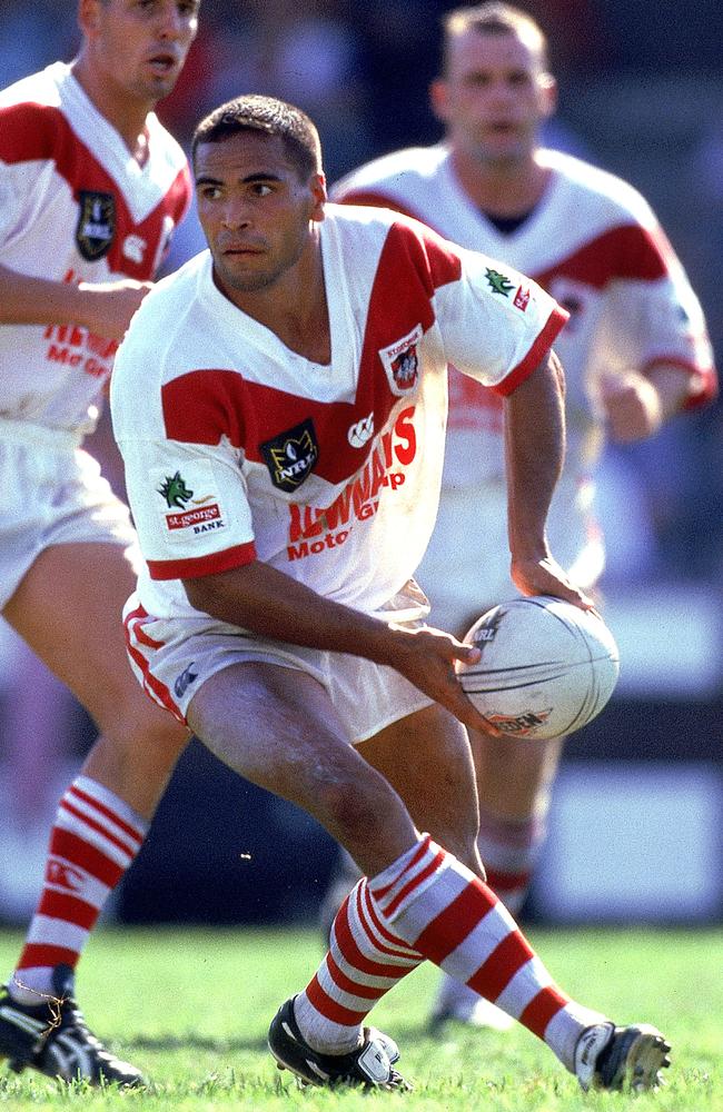 Anthony Mundine back in 1998 playing for the Dragons.