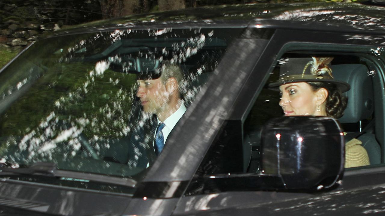 Prince William drives the Princess of Wales from Crathie Kirk. Picture: Northpix/Media Mode