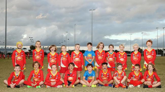 Surf Coast Suns Bancoora under-9 football team. Picture: Alison Wynd