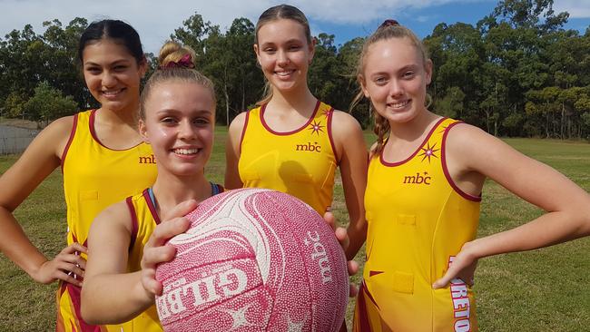 Netball players from Moreton Bay College will benefit from the $1.9m sports fields just minutes from their school. Picture: Ellen-Maree Elliot