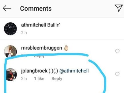 John-Paul Langbroek’s controversial Instagram comment.