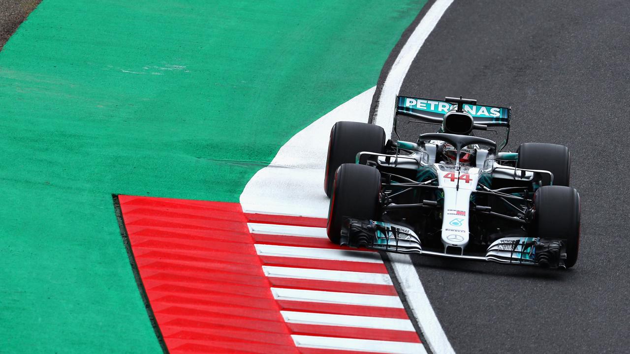 Lewis Hamilton made it a hat-trick of quickest practice times in Japan on Saturday.