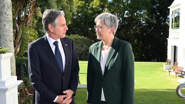 US Secretary of State Antony Blinken with Australian Foreign Minister Penny Wong. (AAP Image/Darren England)