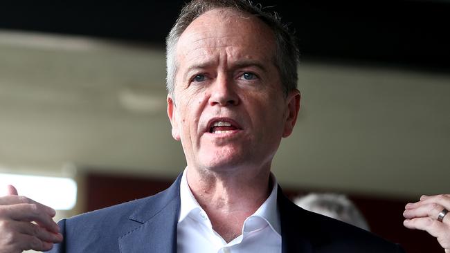 Opposition Leader Bill Shorten in Gladstone yesterday. Picture: Kym Smith