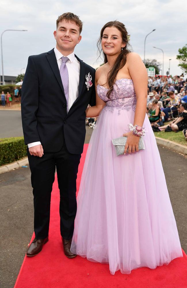 Ben Smith and Evie Noonan at Highfields State Secondary College. Picture: Patrick Woods.