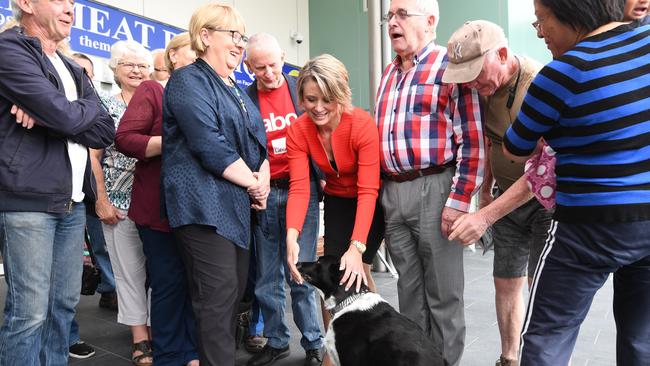 Kristina Keneally on the campaign trail today. Picture: AAP Image/Peter Rae