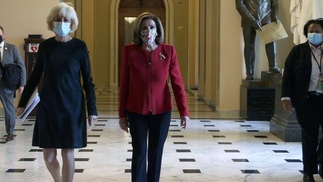 “It is the hope of members that the President will immediately resign,” Democrat House of Representatives Speaker Nancy Pelosi said. Picture: AFP