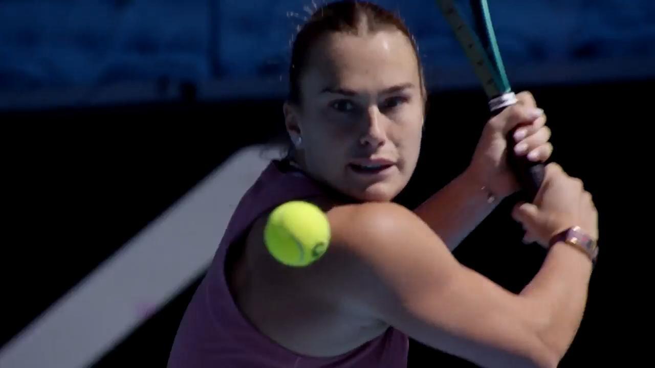 Two-time defending Australia Open champion Aryna Sabalenka trains ahead of treble attempt