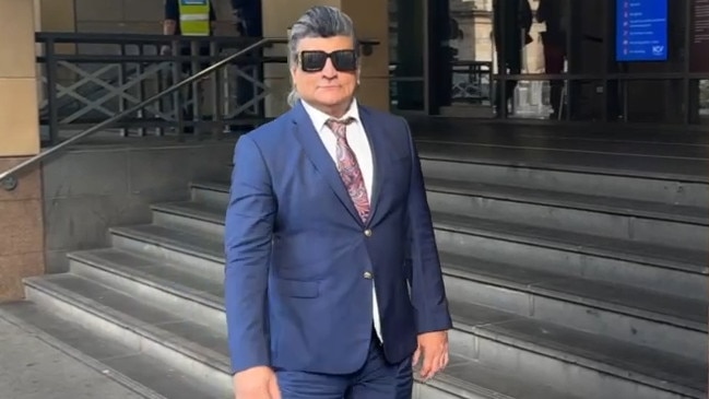 Jamal Mohammad, who has filed a private prosecution against Mick Gatto, outside Melbourne Magistrates' Court on Monday. Picture: Miles Proust ,