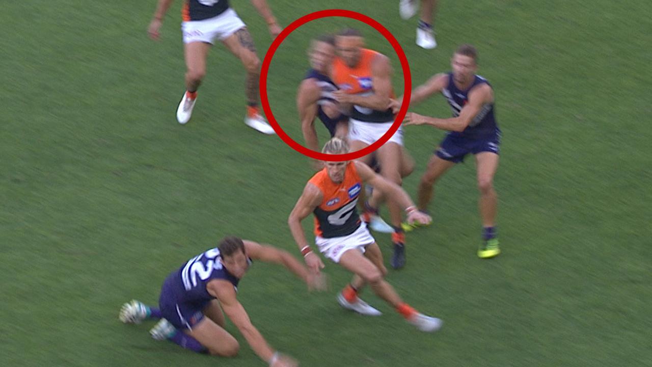 GWS' Sam Reid suspended for bump on Fyfe