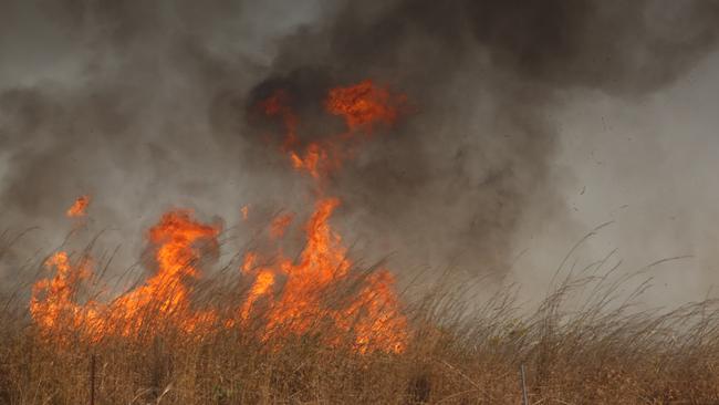 A 57-year-old man who allegedly lit a bushfire that caused significant damage to buildings and bushland has been charged. Picture: Glenn Campbell