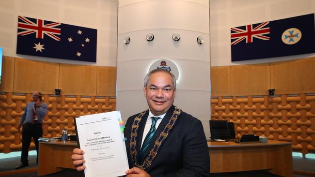 Mayor Tom Tate at his 10th budget. Picture Glenn Hampson.