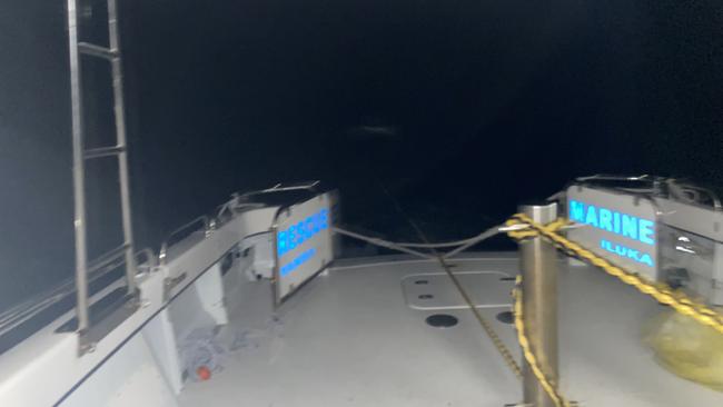 A file image of Marine Rescue searching near Yamba at night.