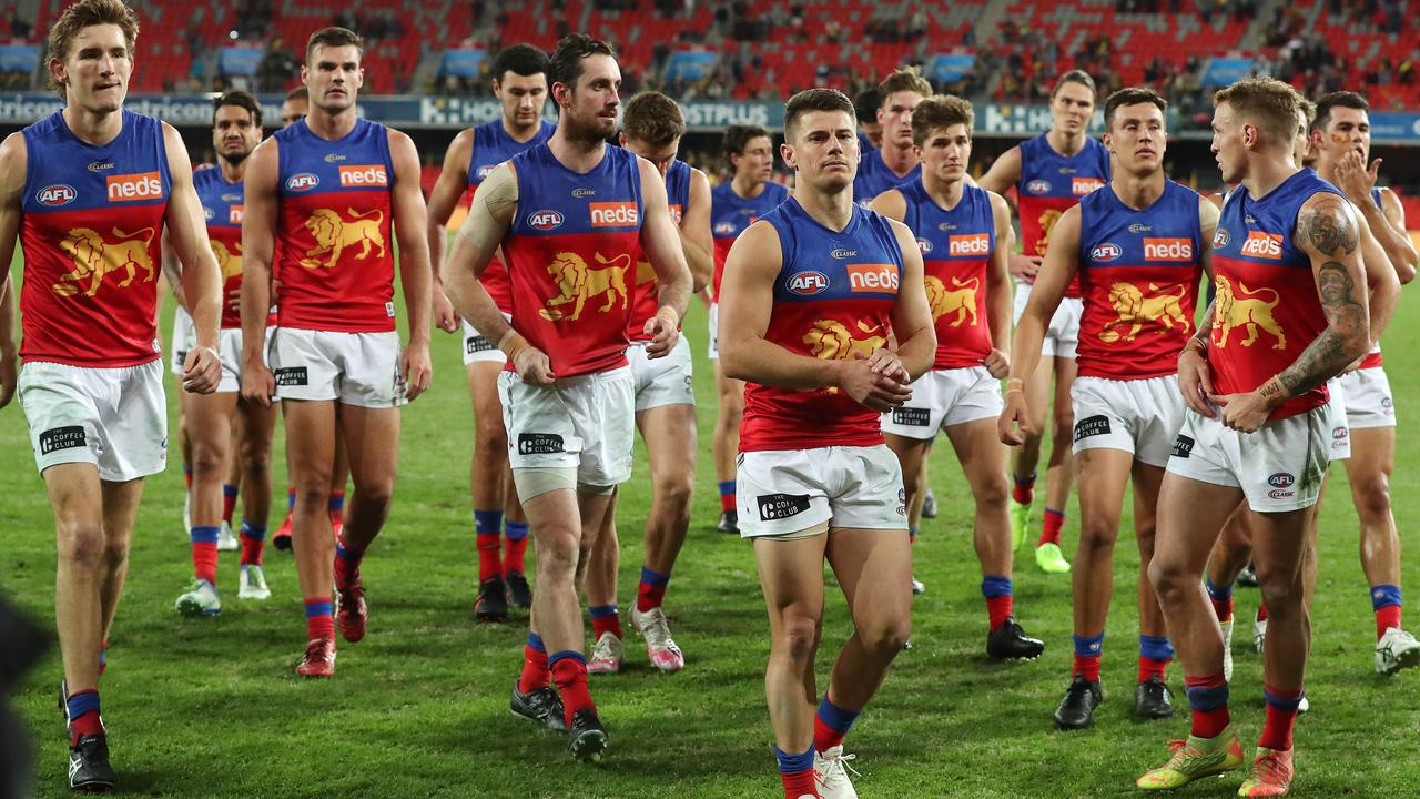 Poor kicking ruined any chance of Brisbane taking down Richmond in Round 10. Photo: Michael Klein