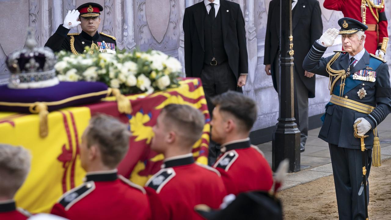 The Queen is lying in state before her funeral on Monday, which could be the biggest global TV event in history. Picture: Danny Lawson – WPA Pool/Getty Images