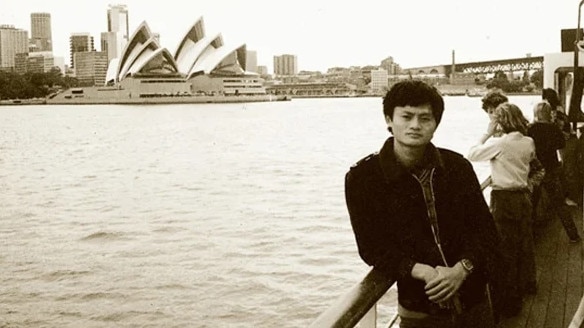 Jack Ma in Sydney in 1985. The billionaire says his trip to Australia changed his life.