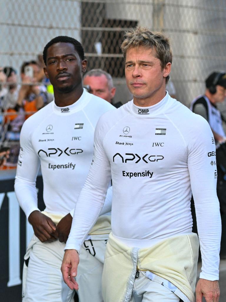 Pitt and Damson Idris star in the F1 movie. (Photo by Andrej ISAKOVIC / AFP)