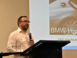 HYDROGEN: CSIRO principal research scientist Dr Michael Dolan at the 2017 Central Regional Forum on energy opportunities in Central Queensland and future energy policy at the Gladstone Entertainment Convention Centre. Picture: Matt Harris