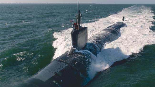 The future Virginia-class attack submarine. Picture: US Navy