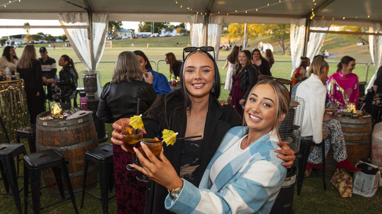 Tahlia Curd (left) and Jessica Palmer at Sparkling Soiree Ladies Day at Willowburn Football Club, Saturday, August 3, 2024. Picture: Kevin Farmer