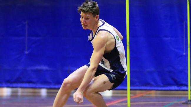 Walsh in action at the draft combine. Picture: Peter Ristevski