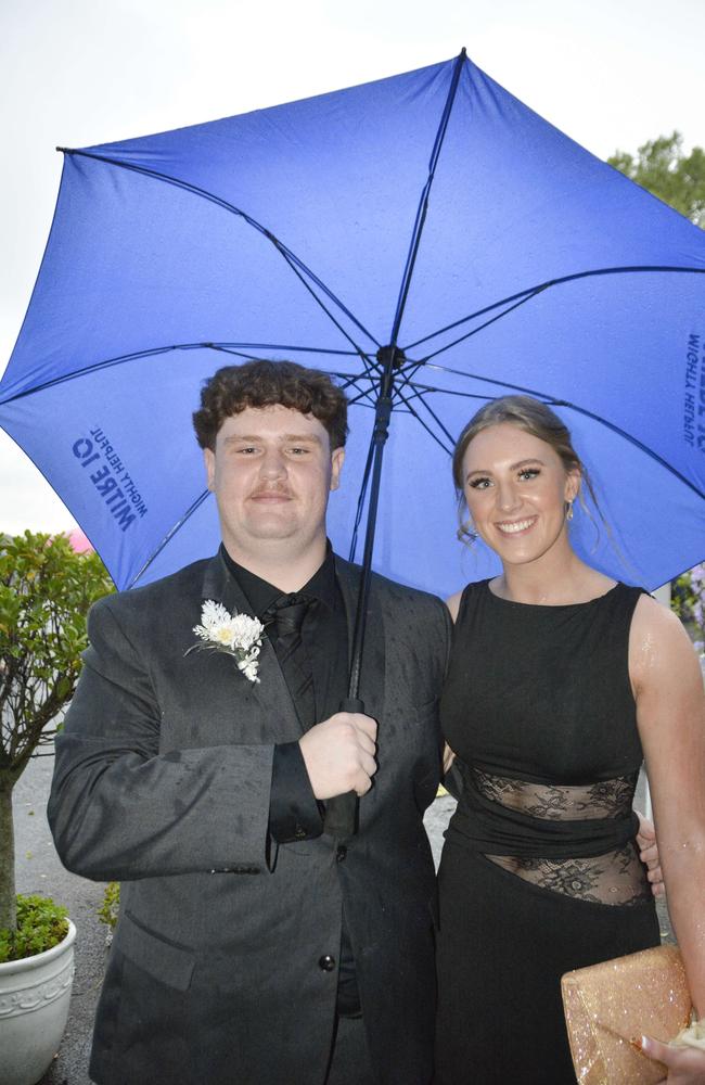 Declan Anderson and partner Lainey Currie at Wilsonton State High School formal at Clifford Park Racecourse, Wednesday, November 13, 2024. Picture: Tom Gillespie