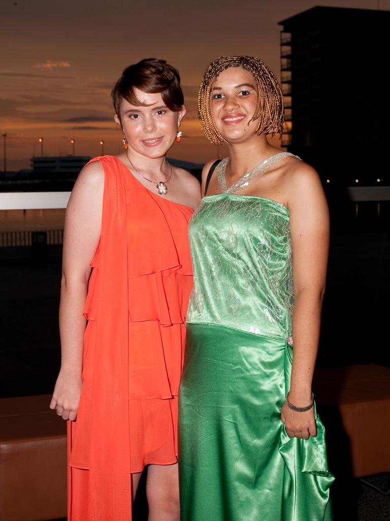 Jemma Chala and Mpumi Mpehle at the 2009 Kormilda College formal. Picture: NT NEWS