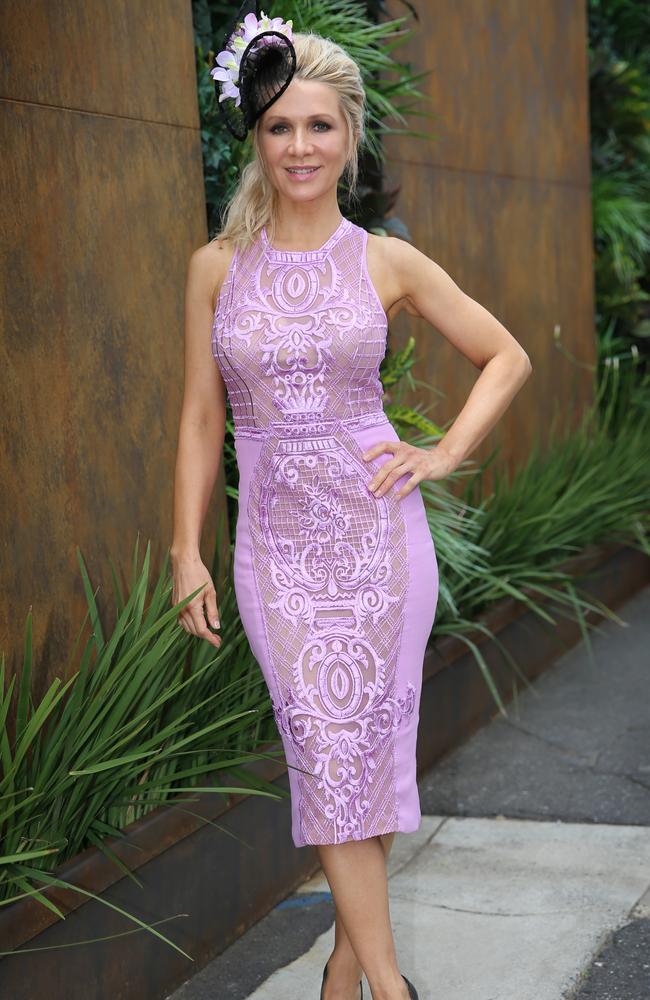 2015 Melbourne Cup Day inside the Birdcage. Danielle Spencer. Picture: Alex Coppel