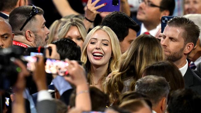 Donald Trump's daughter Tiffany Trump attends the first day of the 2024 Republican National Convention. Picture: Angela Weiss/AFP